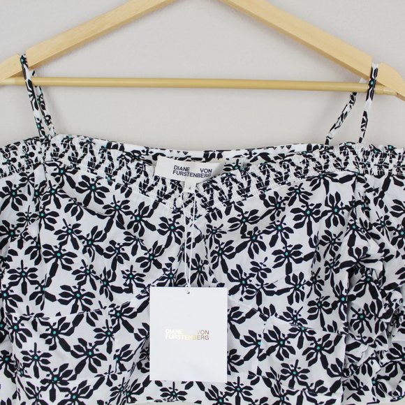 NEW Diane von Furstenberg DVF Cold Shoulder Crop Top - Picture 4 of 13